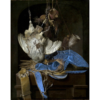 РЕПРОДУКЦИИ НА КАРТИНИ Натюрморт с ловна екипировка и мъртви птици (1668)